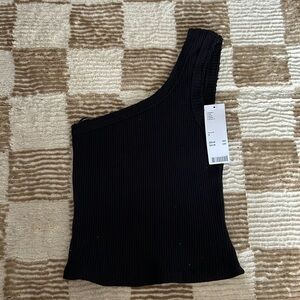 NWT - urban outfitter black one shoulder top